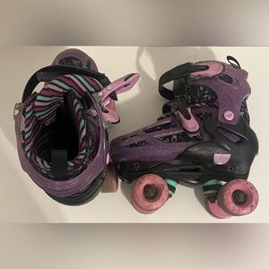 Purple and Pink Kids Roller Skates
